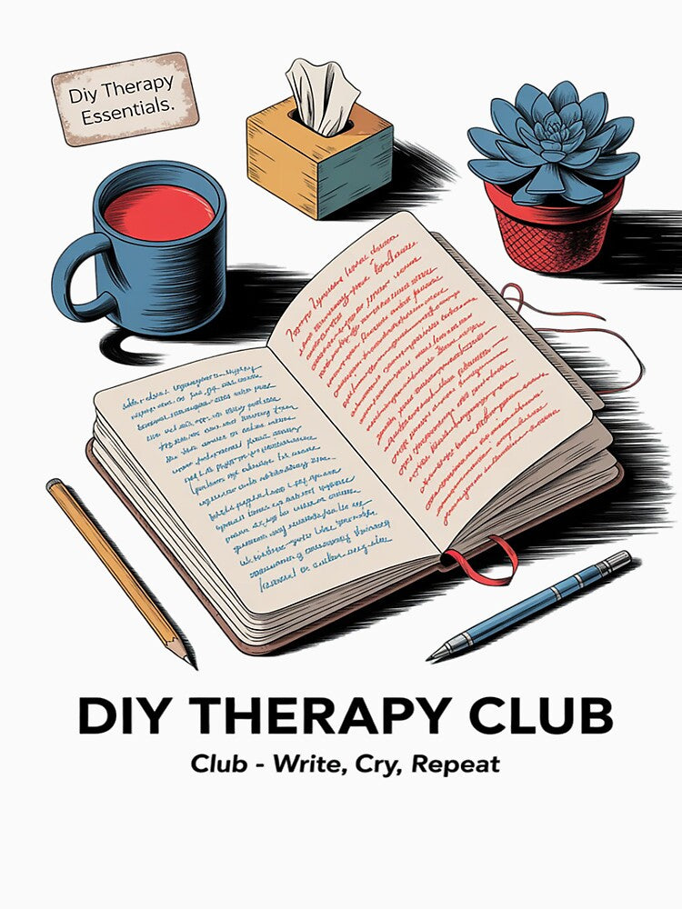 DIY Therapy Club – Journal Cry Repeat by petrichorsworld T-Shirts, Hoodie, Sweatshirt | BlankRebels.com (Image 3)