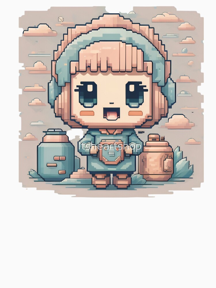 Kawaii Chibi Girl Pixel Art by Itsheartshop T-Shirts, Hoodie, Sweatshirt | BlankRebels.com (Image 3)