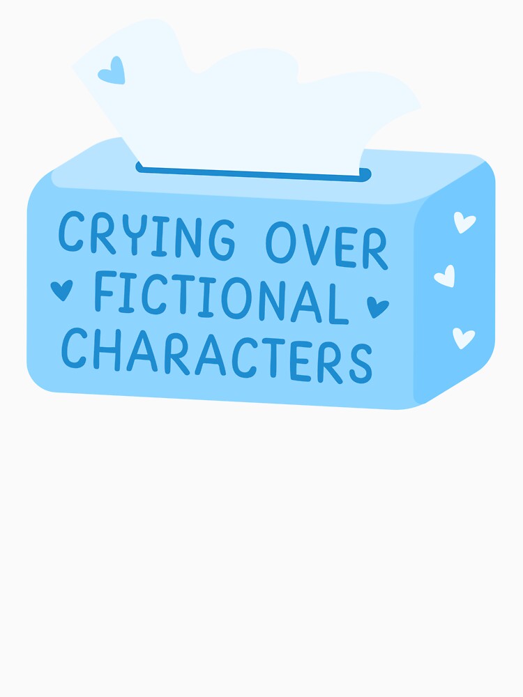 Crying over fictional characters light blue tissue box by Taiga-Design