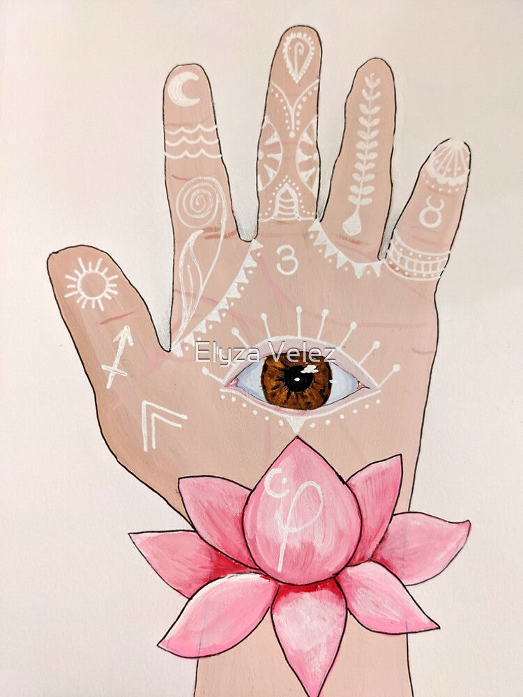 Lotus Hand by Elyza Velez T-Shirts, Hoodie, Sweatshirt | BlankRebels.com (Image 2)