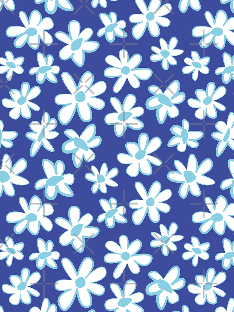 90s 2000s y2k cute flower pattern pastel blue by blomastudios T-Shirts, Hoodie, Sweatshirt | BlankRebels.com (Image 3)