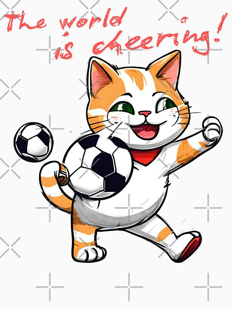 The world is cheering! Football  Sport Cheer On Cat Animals by Design_Your_Day