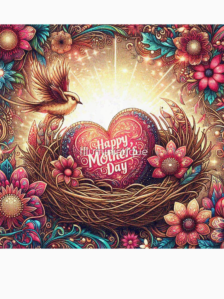 Mothers Day Heart in the Nest gift for Mother by Illuministique T-Shirts, Hoodie, Sweatshirt | BlankRebels.com (Image 3)