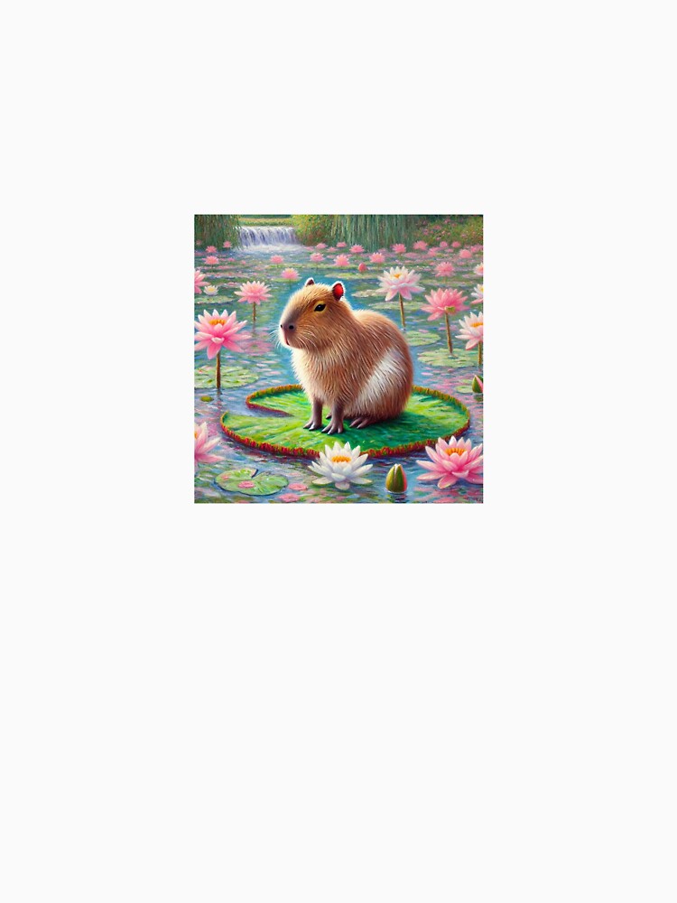 Lily pad capybara by sharkmaster42 T-Shirts, Hoodie, Sweatshirt | BlankRebels.com (Image 3)