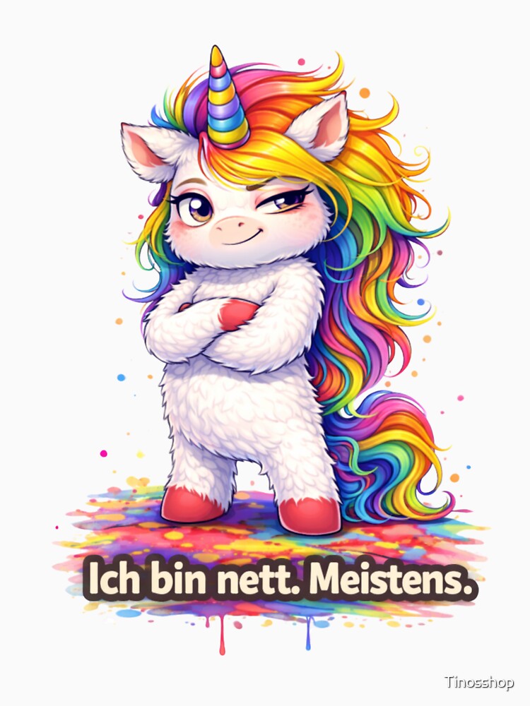 I’m nice. Mostly. – Sassy Unicorn Design | Funny Unicorn Shirt & Gift by Tinosshop Hoodie, Sweatshirt (Image 3)