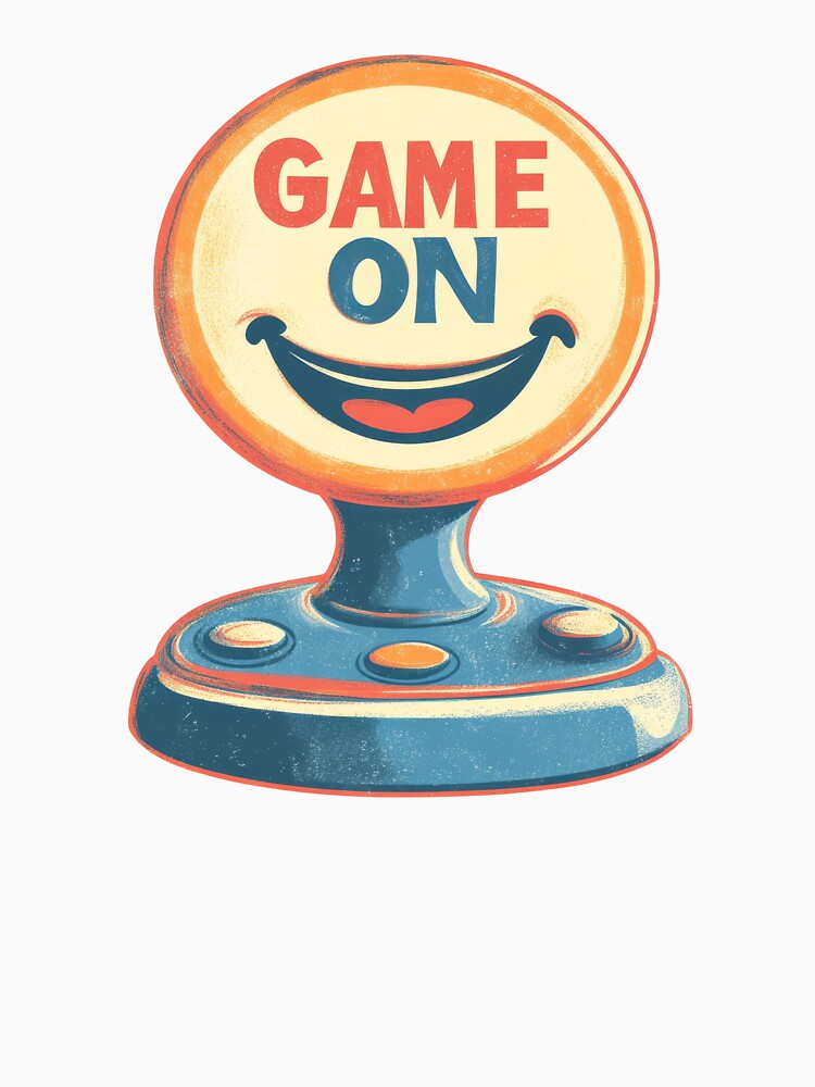 Game On Retro Joystick Vintage Gaming Controller Art by AdamGierczyk T-Shirts, Hoodie, Sweatshirt | BlankRebels.com (Image 3)