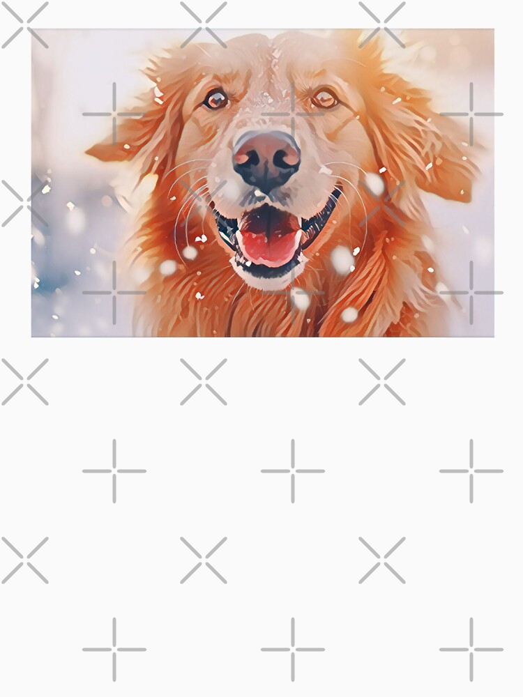 Snowy Golden Retriever Dog by TheAnimalZ00 T-Shirts, Hoodie, Sweatshirt | BlankRebels.com (Image 3)
