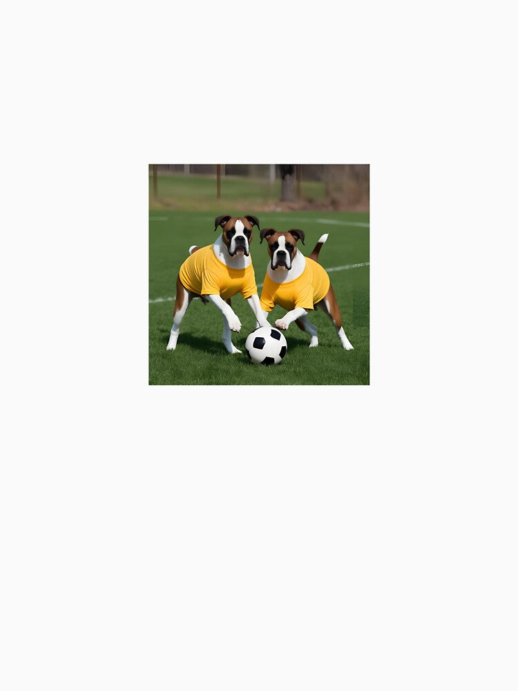 Boxers love football too! Soccer and Dog Lovers - Leeds United - Any dog, any colour by Humour House Designs