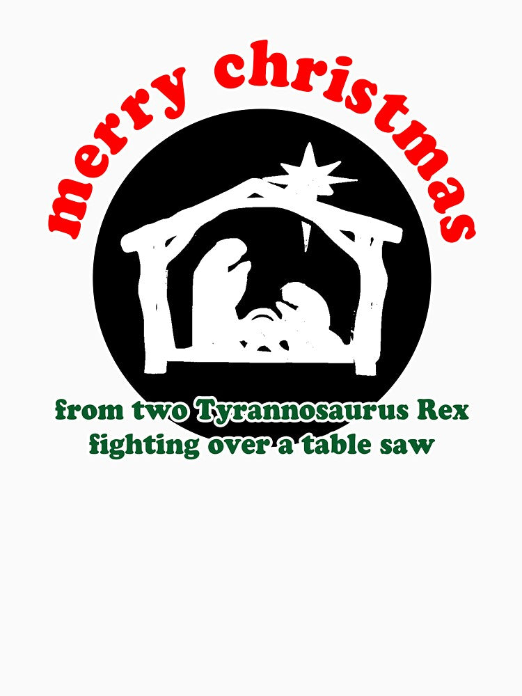 Merry Christmas Tyrannosaurus Table Saw by joshpincus T-Shirts, Hoodie, Sweatshirt | BlankRebels.com (Image 3)