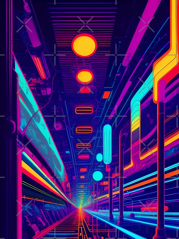 Digital Pulse City Abstract Print by Esterlane T-Shirts, Hoodie, Sweatshirt | BlankRebels.com (Image 3)