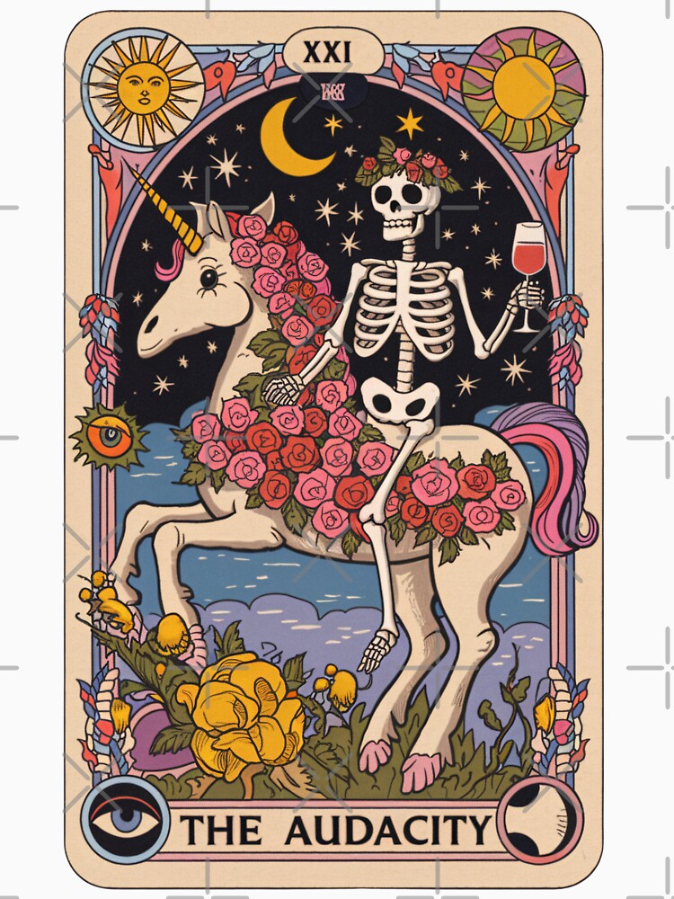 The Audacity – Skeleton on Unicorn Tarot Design by Charlietule T-Shirts, Hoodie, Sweatshirt | BlankRebels.com (Image 3)