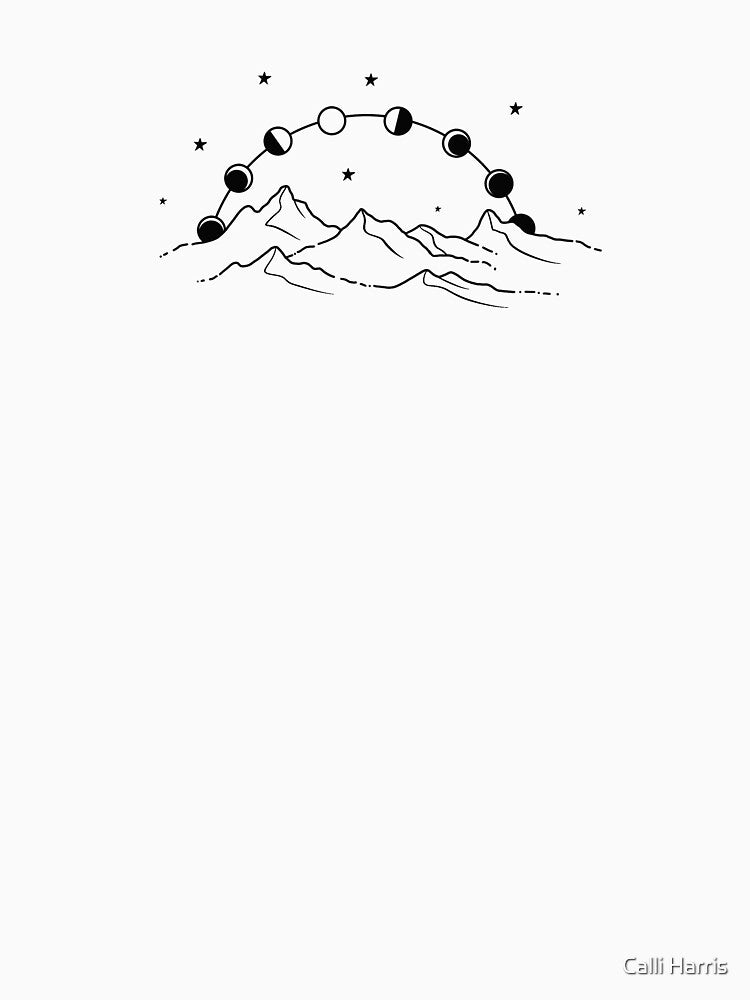 Moon phase mountains by Calli Harris T-Shirts, Hoodie, Sweatshirt | BlankRebels.com (Image 3)