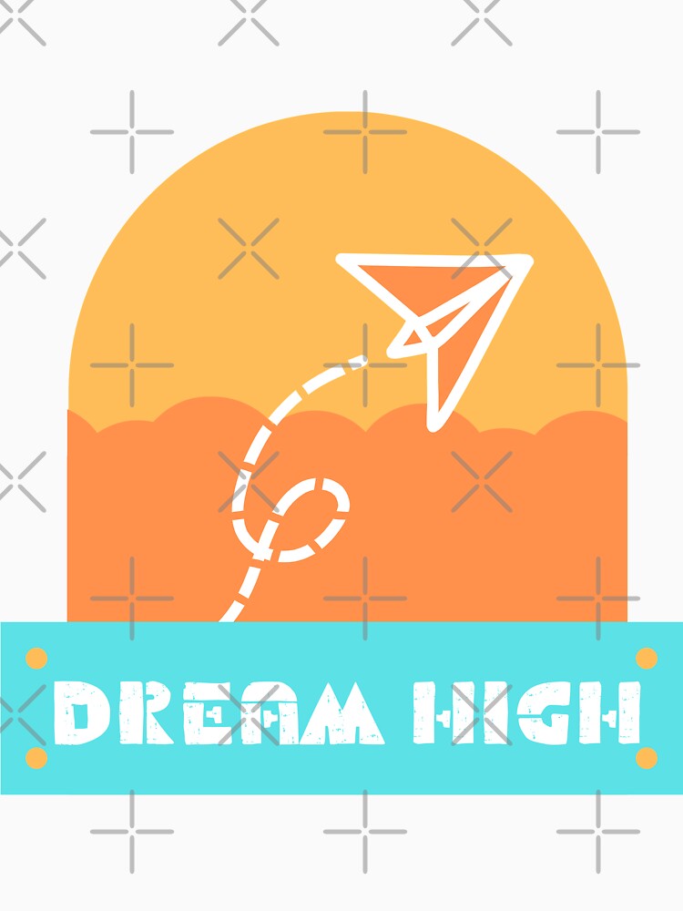 DREAM HIGH MINIMALIST PAPER AIRPLANE DESIGN by MiraiDesigns by miraidesigns T-Shirts, Hoodie, Sweatshirt (Image 3)