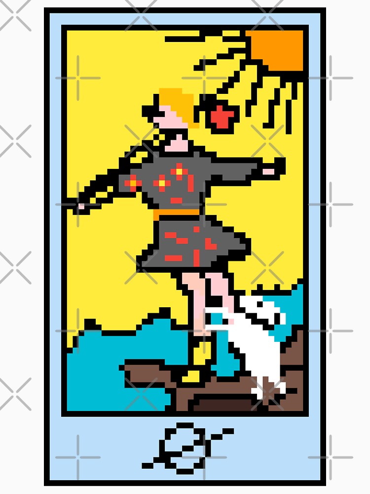 Wait Is This Pixel Art Tarot? White Major Arcana ' Fool' ( Stickers Other Accessories) T-Shirts, Hoodie, Sweatshirt
