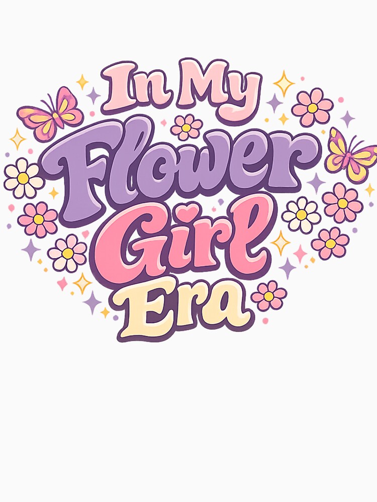 In My Flower Girl Era | Cute Pastel Floral Aesthetic Design by JLMWorks T-Shirts, Hoodie, Sweatshirt (Image 3)