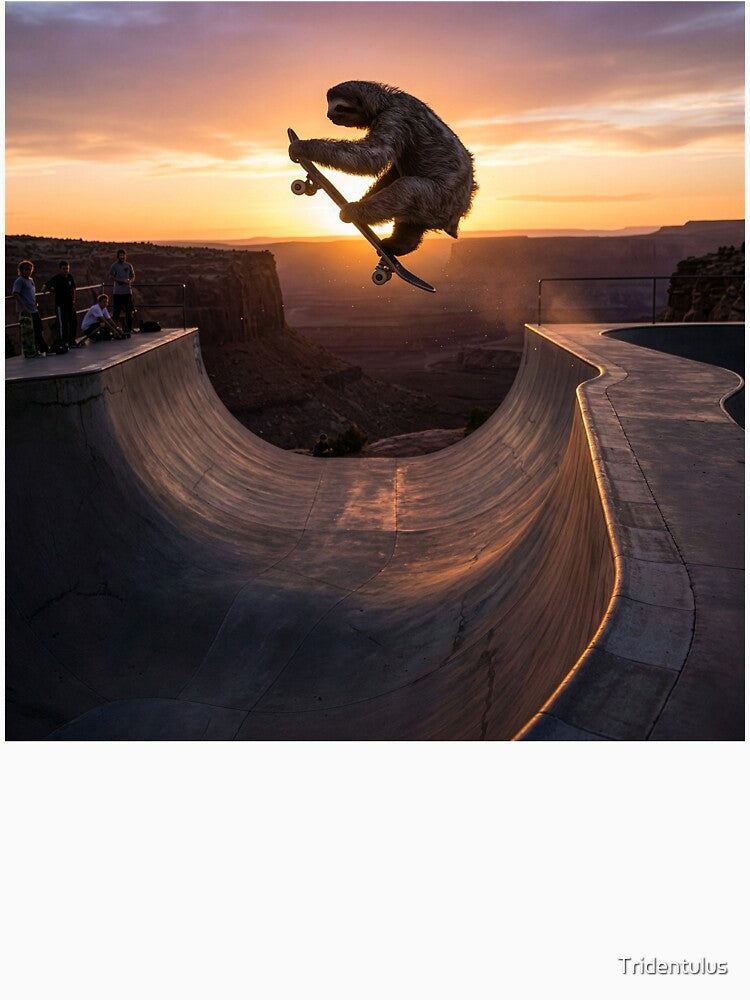 Skateboard Sloth by Tridentulus T-Shirts, Hoodie, Sweatshirt | BlankRebels.com (Image 3)
