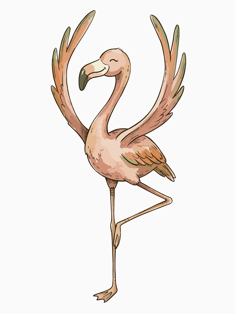 Cute Yoga: Tree Pose Flamingo by bapupa T-Shirts, Hoodie, Sweatshirt | BlankRebels.com (Image 3)