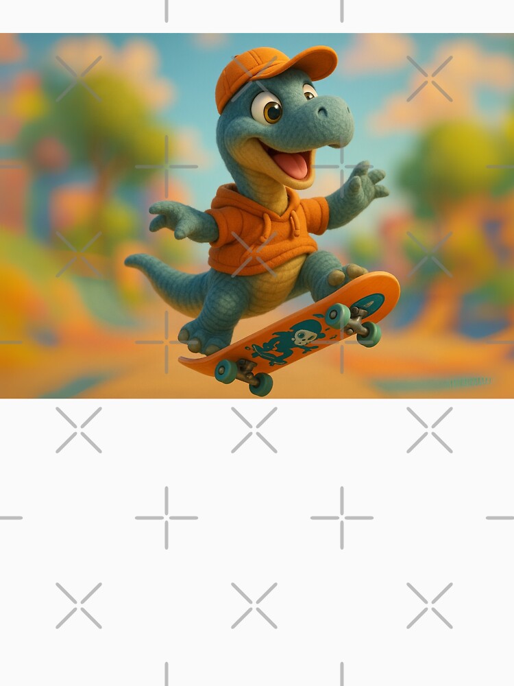 Skater Xenoposeidon Dinosaur by Sillytoe T-Shirts, Hoodie, Sweatshirt | BlankRebels.com (Image 3)