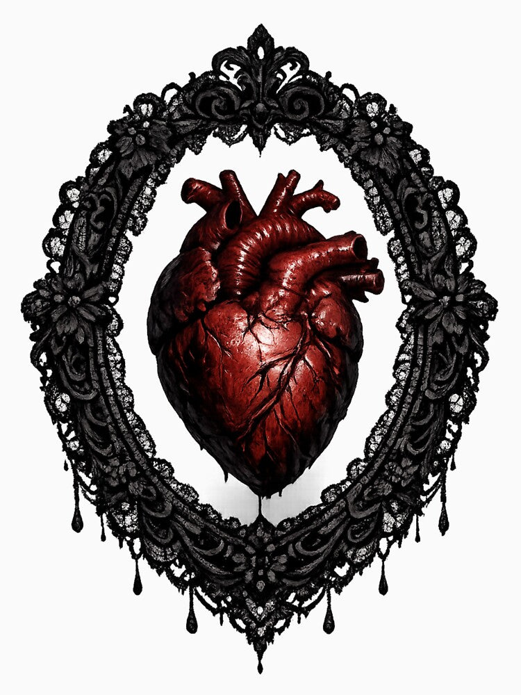 Anatomical Heart in Ornate Gothic Frame by Mouraludia T-Shirts, Hoodie, Sweatshirt | BlankRebels.com (Image 3)