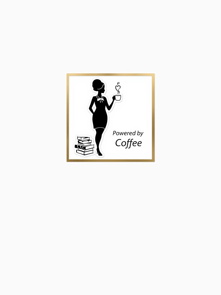 Teacher Sticker - Powered by Coffee Minimalist Gift by OrikuStudio T-Shirts, Hoodie, Sweatshirt | BlankRebels.com (Image 3)