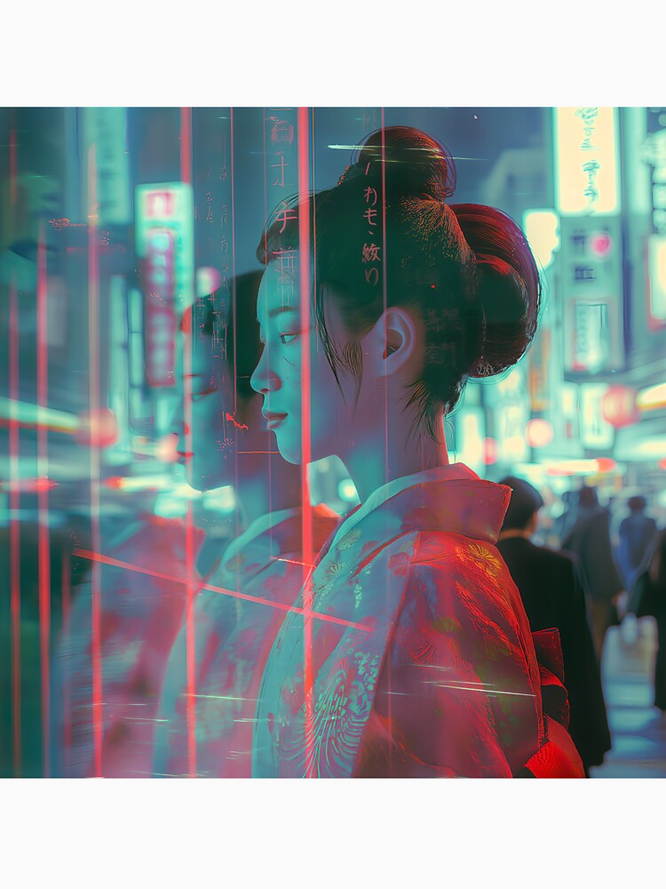 Shinto spirits in a high-tech cyberpunk Tokyo by deepglitchart T-Shirts, Hoodie, Sweatshirt | BlankRebels.com (Image 3)