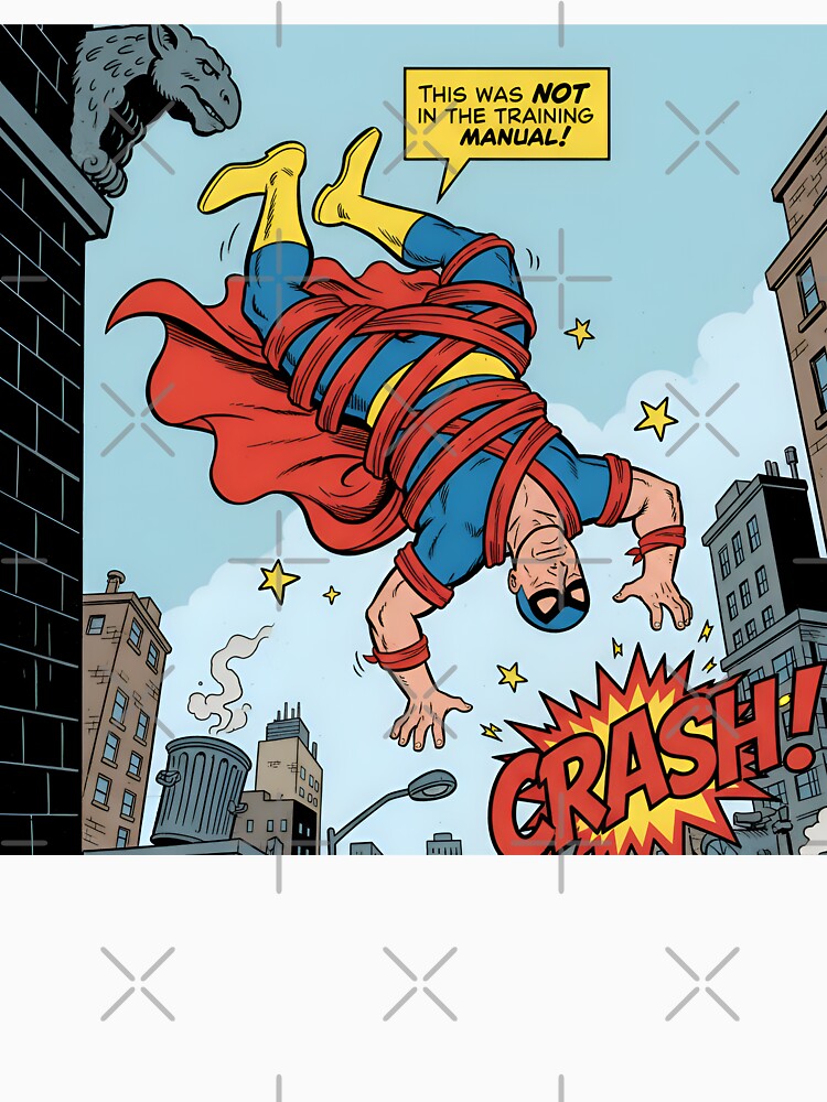 Clumsy Superhero Training Fail Comic by LaughLab Designs T-Shirts, Hoodie, Sweatshirt | BlankRebels.com (Image 3)