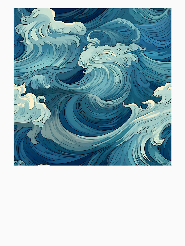 Ocean Waves Claymation Inspired Art #11 by CareToCanvas T-Shirts, Hoodie, Sweatshirt | BlankRebels.com (Image 3)