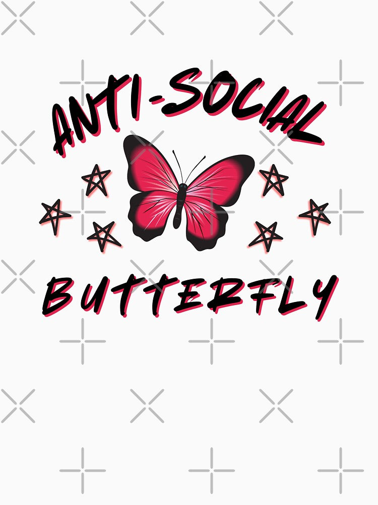 Anti-social butterfly - funny quote by It's Wheelie Cool T-Shirts, Hoodie, Sweatshirt | BlankRebels.com (Image 3)