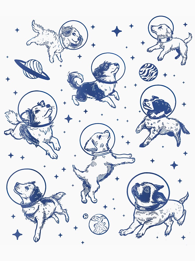 Dogs In Space Retro by SuperLazyBro T-Shirts, Hoodie, Sweatshirt | BlankRebels.com (Image 3)
