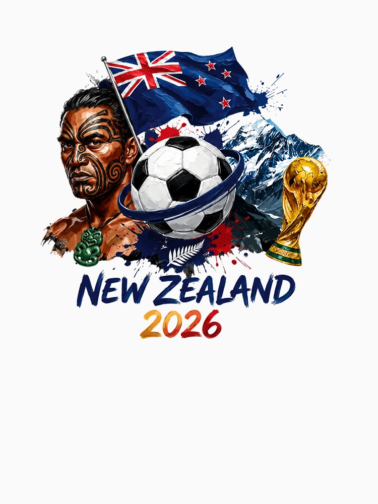 New Zealand 2026, World Cup Soccer, NZ Flag Football , FIFA 2026 Fan by ToscaSamShop