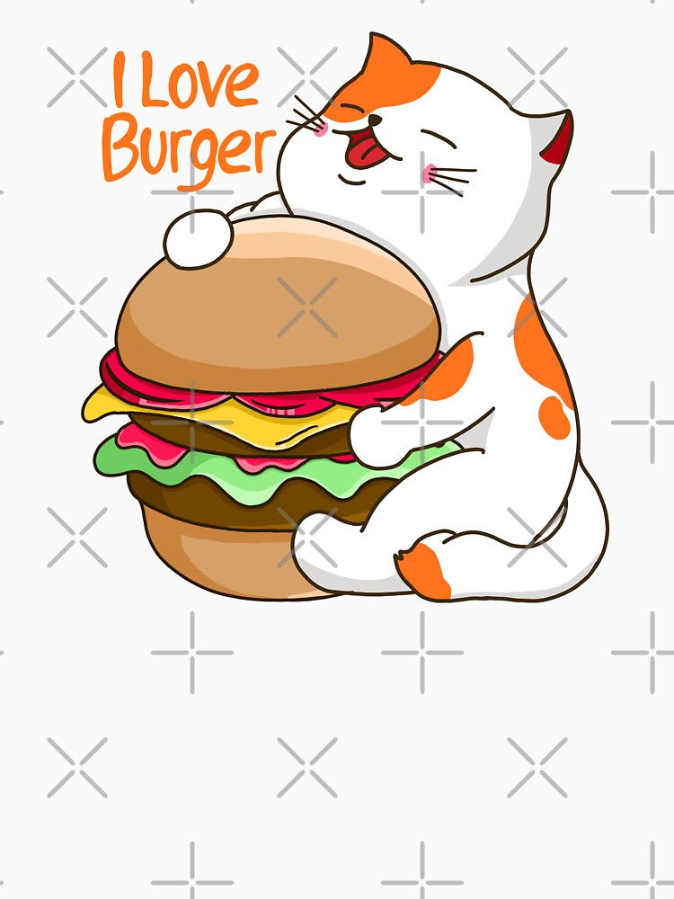 I Love Burger by Kimprut T-Shirts, Hoodie, Sweatshirt | BlankRebels.com (Image 3)