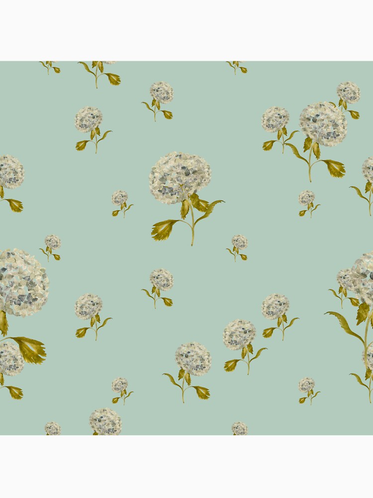 Hydrangea flower cute ornate pattern a watercolor mint by Yana Mustafina | Boho Soulful Designs T-Shirts,... (Image 3)