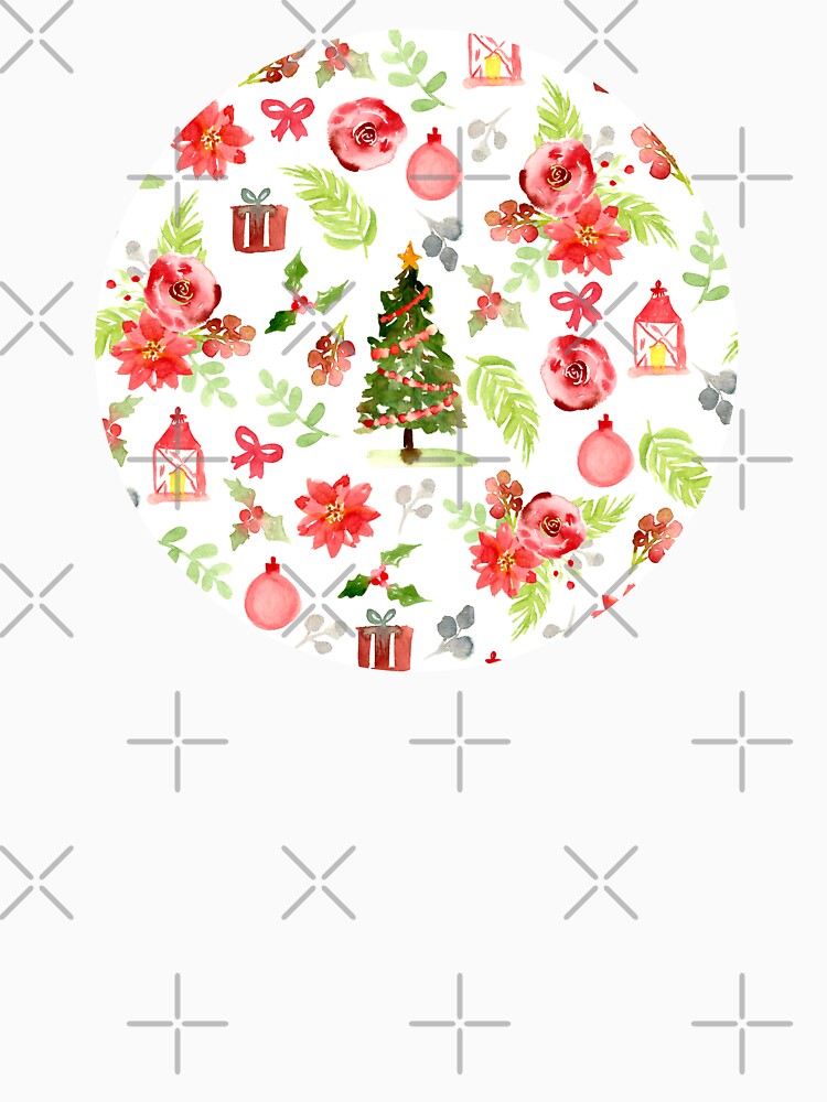 Watercolor Christmas Holiday Pattern by Harpley Design Studio T-Shirts, Hoodie, Sweatshirt | BlankRebels.com (Image 3)