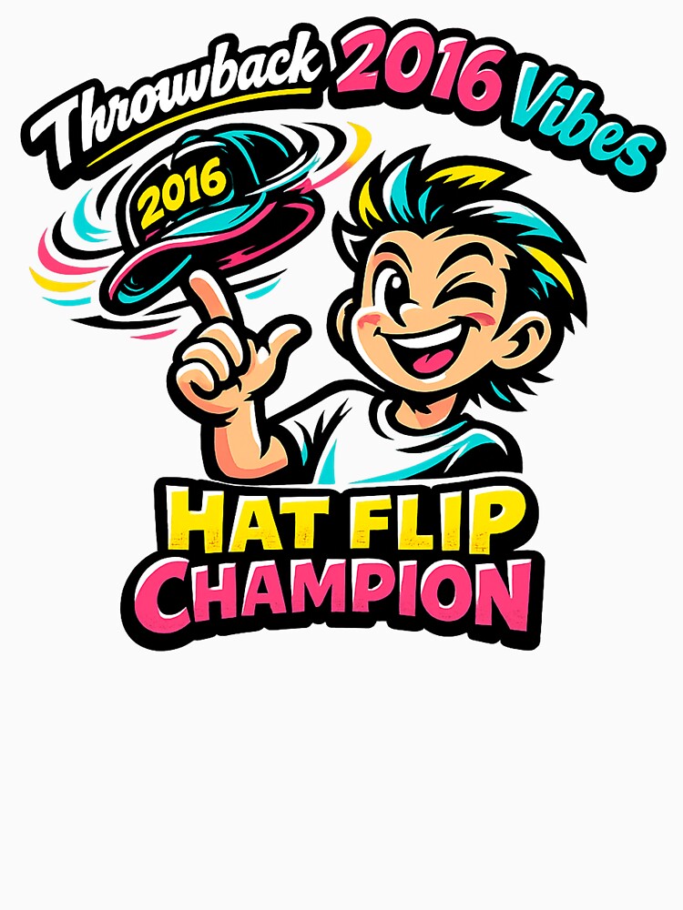 Retro 2016 Hat Flip Vibes by GrawerekCom T-Shirts, Hoodie, Sweatshirt | BlankRebels.com (Image 3)