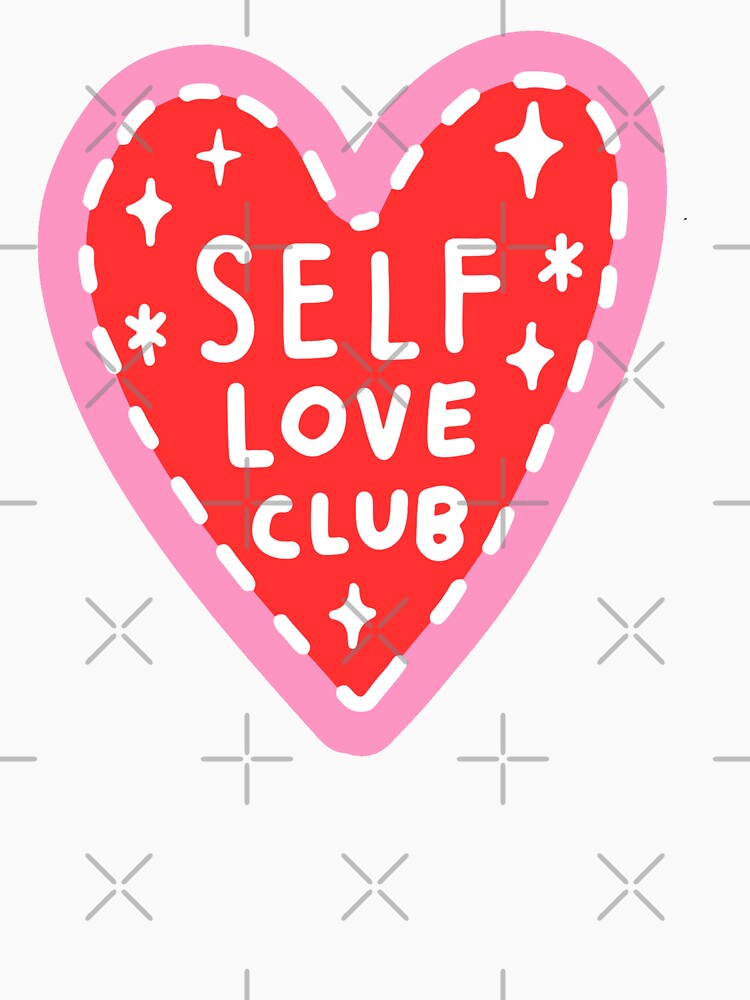 Self Love Club – Cute Heart Illustration for Mental Wellness & Positivity by Splendid Scibbles T-Shirts,... (Image 3)