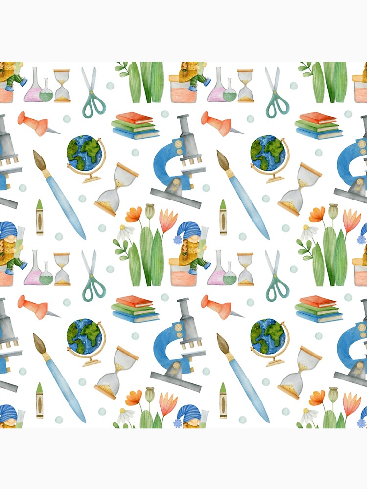 Teacher Seamless Pattern watercolor by Vanthuandesign T-Shirts, Hoodie, Sweatshirt | BlankRebels.com (Image 3)