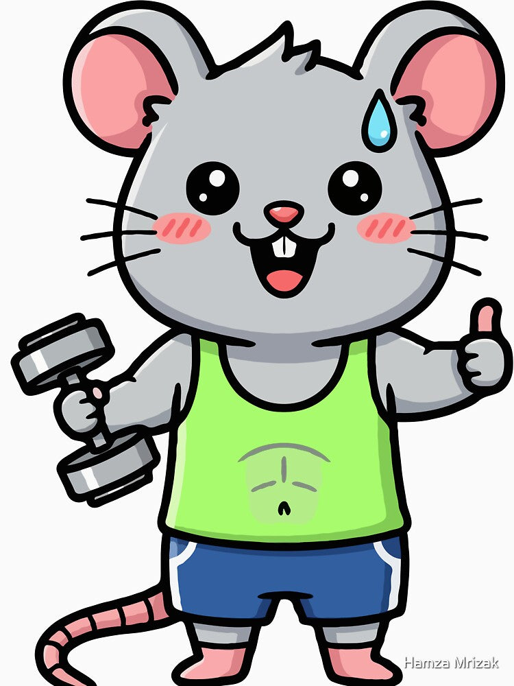 Workout Buddy – Kawaii Gym Rat by Hamza Mrizak T-Shirts, Hoodie, Sweatshirt | BlankRebels.com (Image 3)
