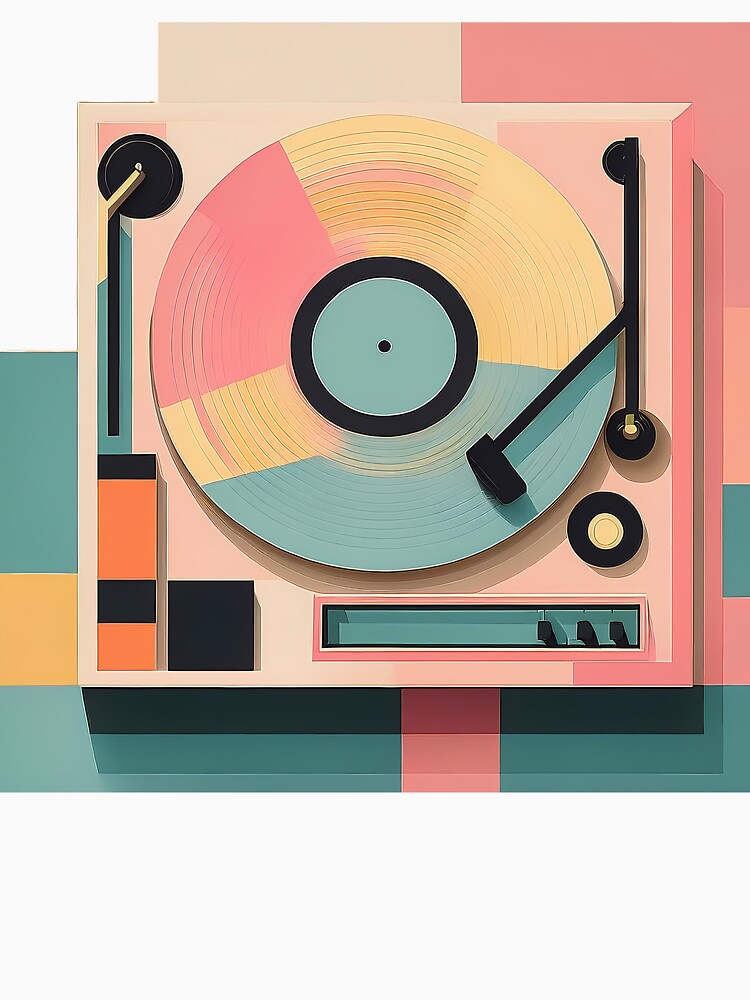 Dj Turntable Retro Art by OzzFrequency T-Shirts, Hoodie, Sweatshirt | BlankRebels.com (Image 3)