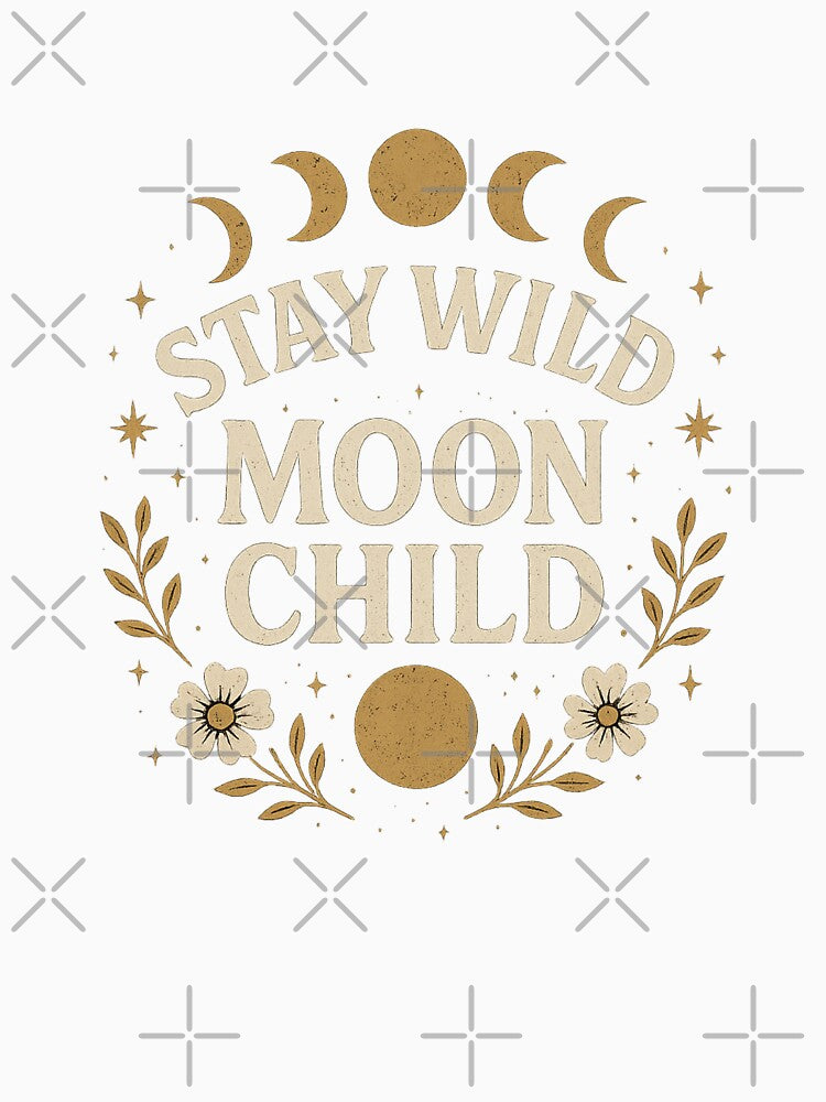 Stay Wild Moon Child – Boho Mystic Moon Phases Design by Achily T-Shirts, Hoodie, Sweatshirt | BlankRebels.com (Image 3)