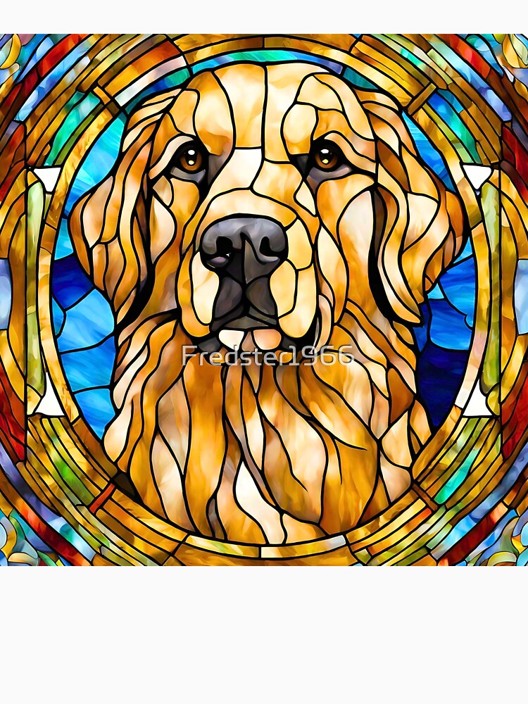 Stained Glass Golden Retriever by Fredster1966 T-Shirts, Hoodie, Sweatshirt | BlankRebels.com (Image 3)