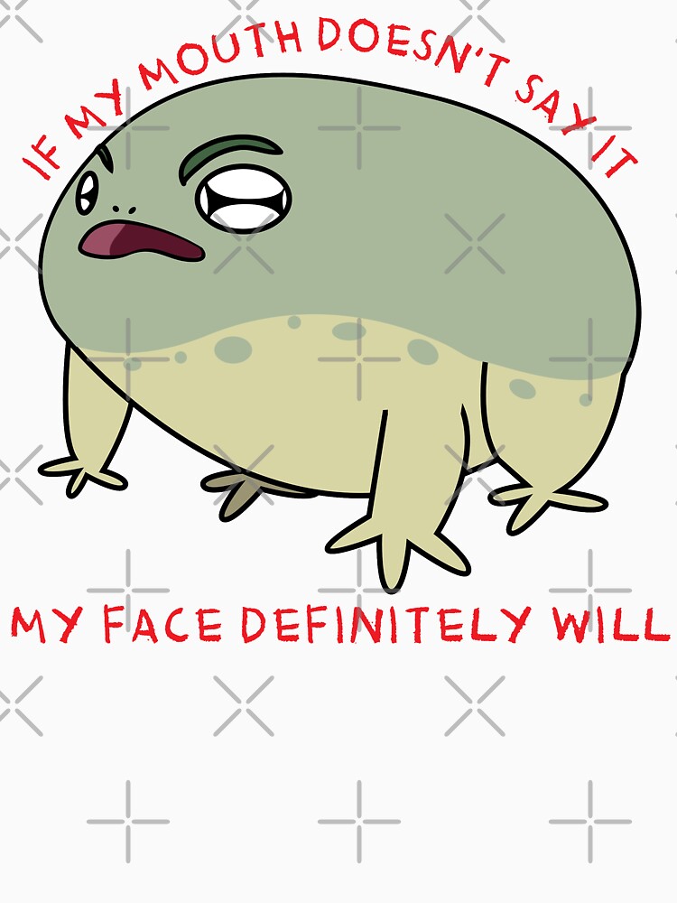 If My Mouth Doesn't Say It My Face Definitely Will Angry Little Frog T-Shirt | Top | Hoodie | Tank Top by... (Image 3)