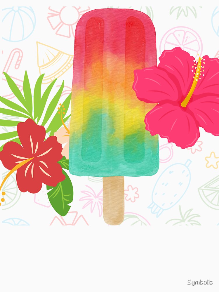 Summer Vibes Retro Typography Pattern by Symbolis T-Shirts, Hoodie, Sweatshirt | BlankRebels.com (Image 3)