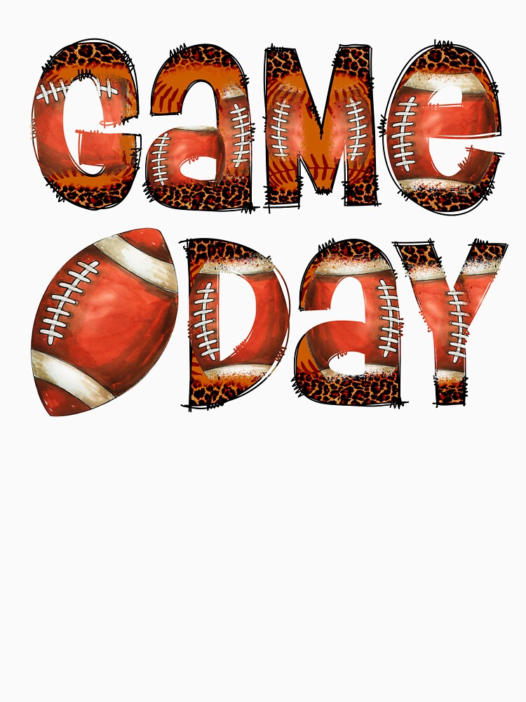 Game Day Football Sublimation,  Football Leopard Letter Png, Football Png, Football Game Day Sublimation,... (Image 3)