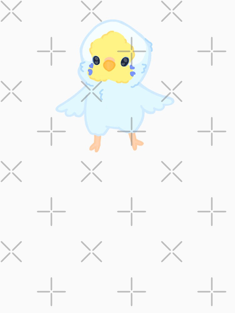 Kawaii Chubby Budgie Yellow Face Blue Parakeet T-Shirts, Hoodie, Sweatshirt