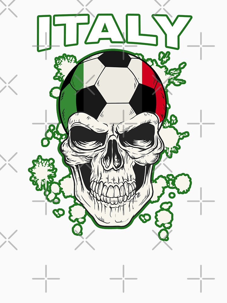 Soccer Italy Italian Soccer Player Skull Flag by anziehend