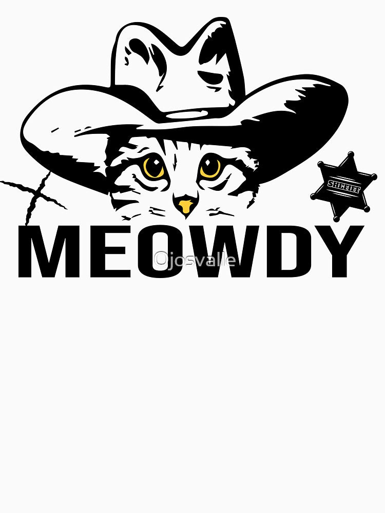 Meowdy Funny Mashup Between Meow Howdy Cat Meme T-Shirts, Hoodie, Sweatshirt