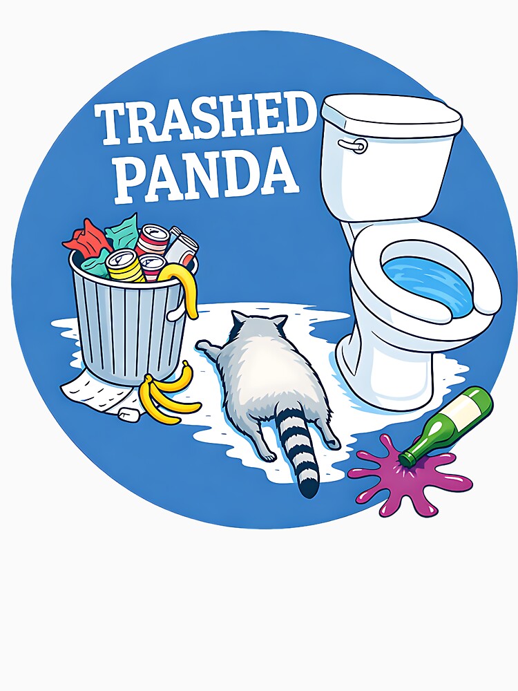 Trash Panda Drunk Raccoon by kirstenstration T-Shirts, Hoodie, Sweatshirt | BlankRebels.com (Image 3)