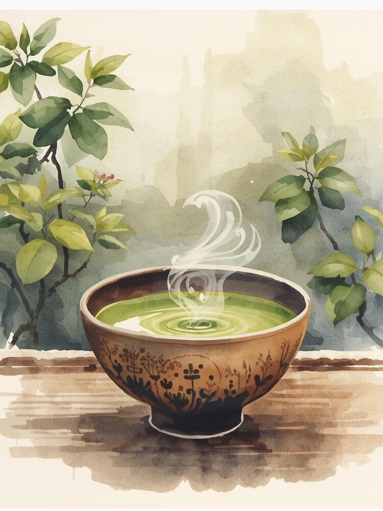 Zen Matcha Ritual – Watercolor Green Tea Shirt by Kasad Hoodie, Sweatshirt | BlankRebels.com (Image 3)