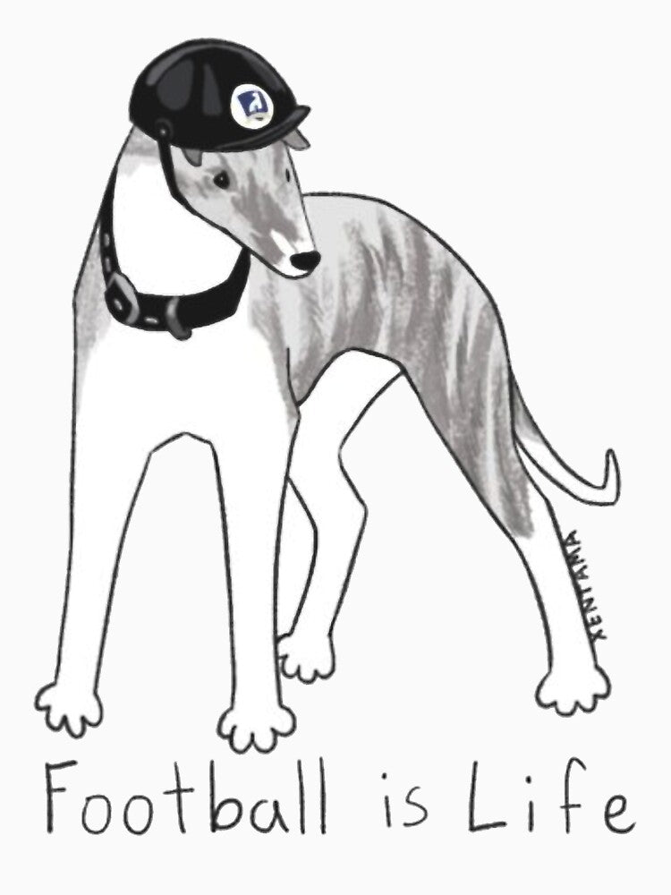 Football is Life funny dog by gwynethingcleop