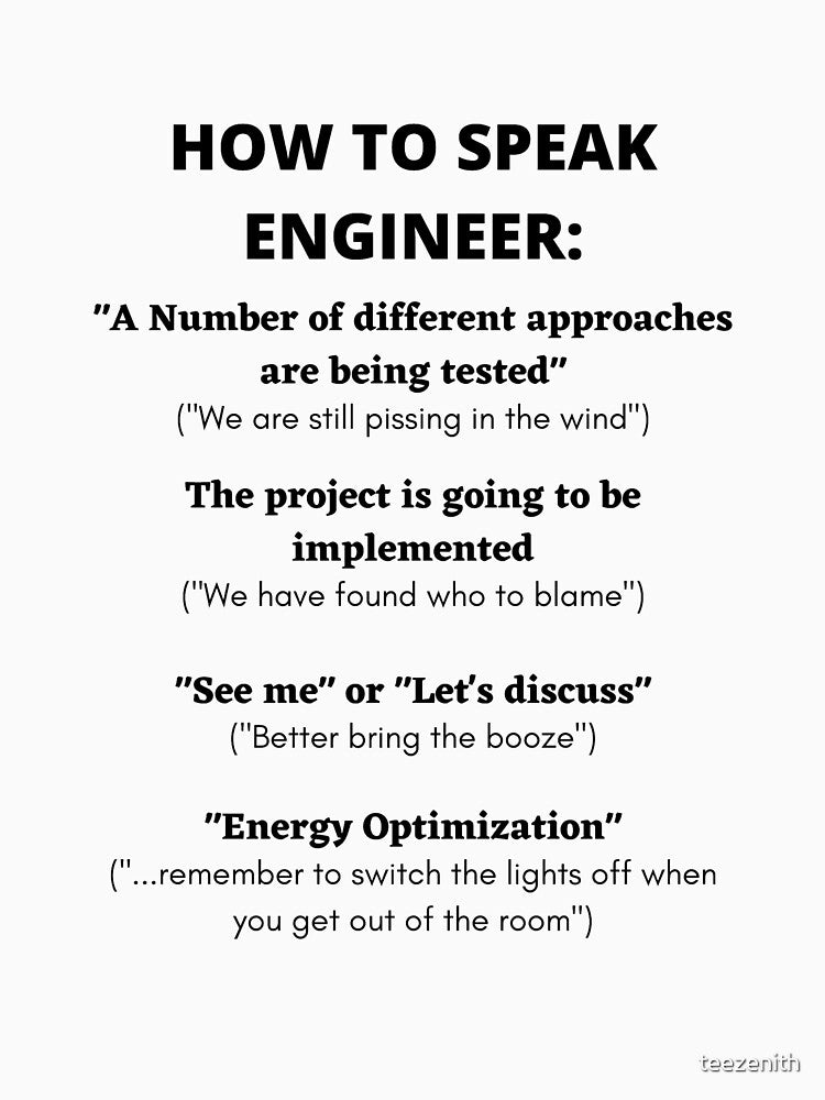Learn How to Speak Engineer - Funny Humour Satire Gift Party by teezenith T-Shirts, Hoodie, Sweatshirt (Image 3)